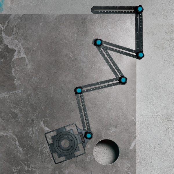 BIHUI Fliesenbohr-Schablone "Alu 6-Arm" einstellbar, für Ø 25,
40,45,55,75 mm – Bild 5