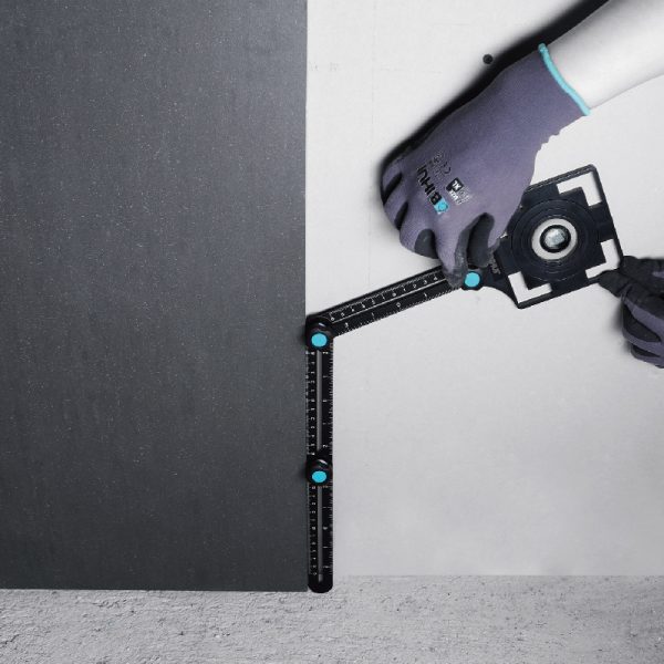 BIHUI Fliesenbohr-Schablone "Alu 6-Arm" einstellbar, für Ø 25,
40,45,55,75 mm – Bild 4