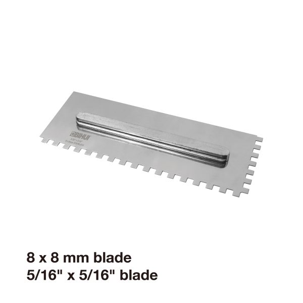 BIHUI Glättekellen-Set RS (8-teilig), 280x115mm, 6x6, 8x8, 10x10, 12x12, 10x20, HT, halbrund – Bild 6