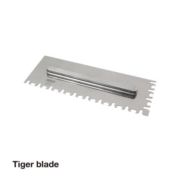BIHUI Glättekellen-Set RS (8-teilig), 280x115mm, 6x6, 8x8, 10x10, 12x12, 10x20, HT, halbrund – Bild 2